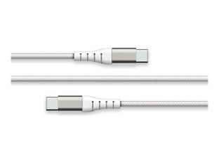 Force Power Lite - Câble USB - 24 pin USB-C (M) pour 24 pin USB-C (M) - 3 A - 2 m - USB Power Delivery (60W), câble renforcé - blanc