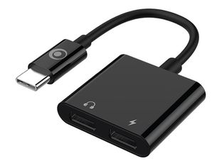 Bigben - Adaptateur USB - 24 pin USB-C (M) pour 24 pin USB-C (F) - USB Power Delivery (60W), alimentation USB + audio - noir
