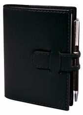 Agenda Année Civile - MINI 2 DAYS PRESTIGE FR - Couverture Soho avec Porte-mine - Noir -7x10 cm - 2 jours par page - 12 mois de de janvier à décembre - Quo Vadis