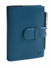 Agenda Année Civile - MINIWEEK PRESTIGE FR - Couverture Soho avec Porte-mine - Bleu acier - 7x10 cm - Semainier - 12 mois de de janvier à décembre - Quo Vadis
