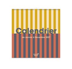 Quo Vadis - Calendrier à feuillets - Spiralé - Français - Eterny - Graphic - 12 mois de janvier à décembre - 30x30 cm - Papier Clairefontaine blanc - Fabrication française