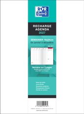 Recharge agenda Oxford - 16x24 - 1 semaine sur 2 pages - 128 pages