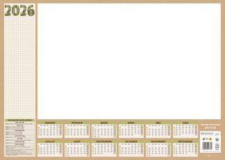 Sous-main 25 feuillets année civile BOUCHUT "Natura Millésimé" 38,5 x 54 cm Pefc 70 %