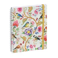 Agenda de bureau Sophie Adde Lady 20S spiralé - 1 semaine sur 2 pages - 15 x 21 cm - Oiseaux - Exacompta