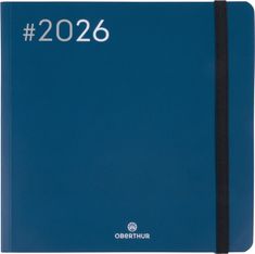 Agenda Flex - 1 semaine sur 2 pages - 16 x 16 cm - marine - Oberthur