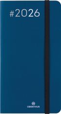 Oberthur Néo Flex 16 Pocket - Agenda - semainier - 89 x 165 mm - papier blanc - couverture bleu marine