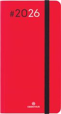 Oberthur Néa Flex 16 Pocket - Agenda - semainier - 89 x 165 mm - papier blanc - couverture rouge (pack de 6)
