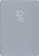 Agenda à spirale Portland - 1 semaine sur 2 pages - 22 x 30 cm - gris - Oberthur