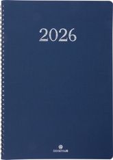 Agenda spiralé Galway - 1 semaine sur 2 pages - 22 x 30,7 cm - marine - Oberthur