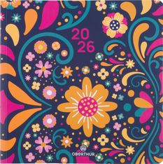 Agenda Lima - 1 semaine sur 2 pages - 16,5 x 16,5 cm - violet - Oberthur
