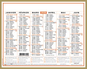 Oberthur Classique - Planificateur - fixation murale - 2015 - visualisation de 6 mois - 270 x 210 mm - daté