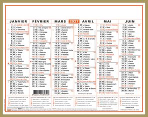 Oberthur Classique - Planificateur - fixation murale - visualisation de 6 mois - 265 x 210 mm - daté