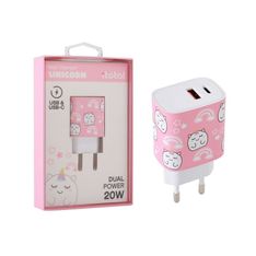 Adaptateur USB Unicorn I-Total : Charge rapide 20W, USB-A et USB-C