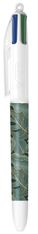 BIC 4 Couleurs Décors Jungle Stylo-Bille Rétractable et Rechargeable Pointe Moyenne (1,0 mm) 