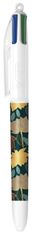 BIC 4 Couleurs Décors Flower Stylo-Bille Rétractable et Rechargeable Pointe Moyenne (1,0 mm) 