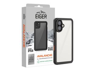 Eiger Avalanche - Boîtier de protection pour téléphone portable - étanche, extérieur - plastique, cadre TPU - noir - pour Apple iPhone 16 Plus
