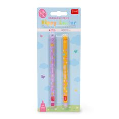 Legami - Set de 2 stylos encre - gel effaçable - Pâques