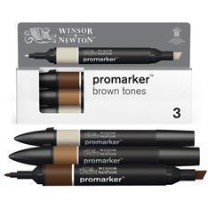 WINSOR & NEWTON - ProMarker tons marron - marqueur double pointe - Sienne brûlée caramel satiné - encre à base de colorant d'alcool - large / petit