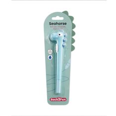 Back2Fun - Stylo fantaisie pour enfants en forme d'hippocampe bleu qui donne envie d’écrire 