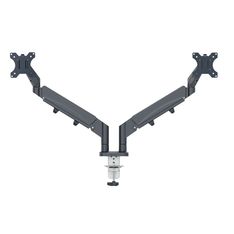 Leitz Ergo – Bras double pour écrans 17"-32" – Réglable et ergonomique – Gris foncé