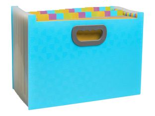 Exacompta Pop'N Co - Archivo de expansión - 24 compartimentos - para A4 (210 x 297 mm) - capacidad: 800 hojas - cián