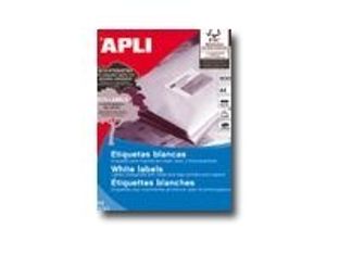 APLI PAPER - Adhésif permanent - blanc - 25.4 x 48.5 mm 22000 étiquette(s) (500 feuille(s) x 44) étiquettes