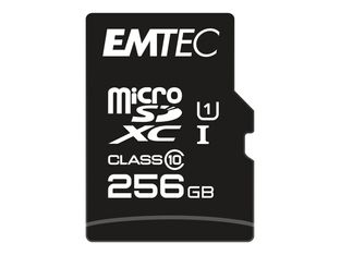 EMTEC Elite Gold - Carte mémoire flash (adaptateur SD inclus(e)) - 256 Go - UHS-I U1 / Class10 - microSDXC UHS-I