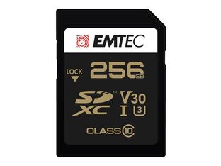 EMTEC SpeedIN' PRO - Carte mémoire flash - 256 Go - Video Class V30 / UHS-I U3 / Class10 - SDXC