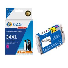 Cartouche compatible Epson 34XL Balle de golf - magenta - G&G