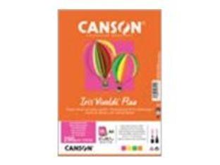 CANSON Iris Vivaldi - 20 feuilles de papier couleurs - A4 - 20 feuilles de papier couleurs fluo