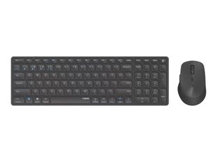 Rapoo 9700M - Ensemble clavier et souris sans fil - Bluetooth - AZERTY - noir