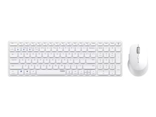 Rapoo 9700M - Ensemble clavier et souris sans fil - Bluetooth - QWERTY - blanc