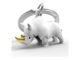 Metalmorphose - Porte-clés - rhinocéros blanc