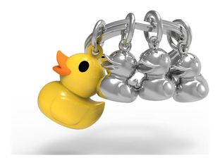 Metalmorphose - Porte-clés - canard et ses 3 petits