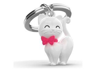 Metalmorphose - Porte-clés - chat blanc