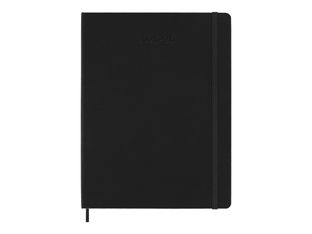 Moleskine Classic - Agenda semainier - 18 mois - 190 x 250 mm - couverture noire