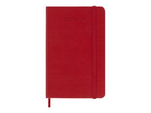 Moleskine Classic - Agenda semainier - 18 mois - 90 x 140 mm - couverture rouge écarlate