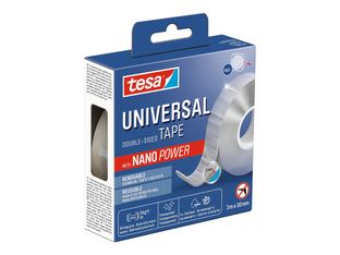 Tesa Universal Mounting - Distributeur avec bande double face - 30 mm x 3 m - transparent
