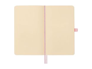Finocam Nexo - Cuaderno - pequeña - 90 x 150 mm - 72 hojas / 144 páginas - papel blanco roto - liso - tapa rosa - poliuretano (PU)