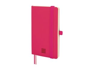 Finocam Nexo - Cuaderno - pequeña - 90 x 150 mm - 72 hojas / 144 páginas - papel blanco roto - liso - tapa fucsia - poliuretano (PU)