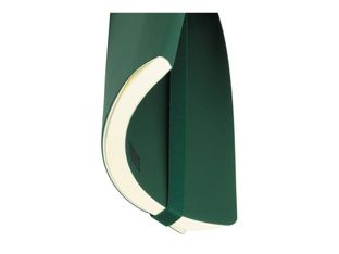 Finocam Nexo - Cuaderno - pequeña - 90 x 150 mm - 72 hojas / 144 páginas - papel blanco roto - liso - dark green cover - poliuretano (PU)