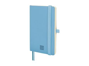 Finocam Nexo - Cuaderno - pequeña - 90 x 150 mm - 72 hojas / 144 páginas - papel blanco roto - liso - cubierta azul claro - poliuretano (PU)