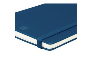Finocam Nexo - Cuaderno - small / pocket - 90 x 150 mm - 72 hojas / 144 páginas - papel blanco roto - liso - cubierta azul marino - poliuretano (PU)