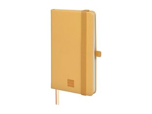 Finocam Nexo - Cuaderno - pequeña - 90 x 150 mm - 72 hojas / 144 páginas - papel blanco roto - punteado - cubierta camel - poliuretano (PU)