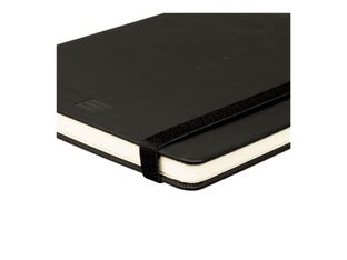 Finocam Nexo - Cuaderno - small / pocket - 90 x 150 mm - 72 hojas / 144 páginas - papel blanco roto - forrado - tapa negra - poliuretano (PU)