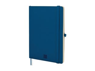 Finocam Nexo - Cuaderno - A5 (148 x 210 mm) - 72 hojas / 144 páginas - papel blanco roto - liso - cubierta azul marino - poliuretano (PU)