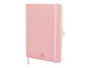 Finocam Nexo - Cuaderno - A5 (148 x 210 mm) - 72 hojas / 144 páginas - papel blanco roto - punteado - tapa rosa - poliuretano (PU)