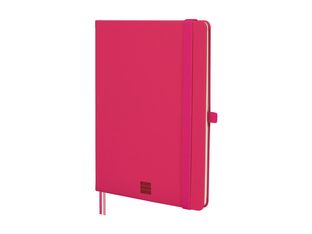 Finocam Nexo - Cuaderno - A5 (148 x 210 mm) - 72 hojas / 144 páginas - papel blanco roto - liso - tapa fucsia - poliuretano (PU)
