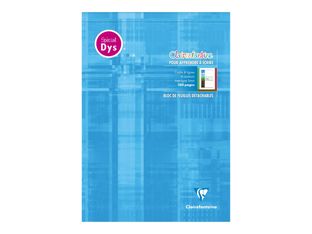 Clairefontaine - Bloc-notes - A4 (210 x 297 mm) - 50 feuilles / 100 pages - papier blanc - réglé - couverture bleue