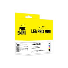 Cartouche compatible Canon CLI-581/PGI-580 - Pack de 5 - noir, noir photo, cyan, magenta, jaune - Les prix mini